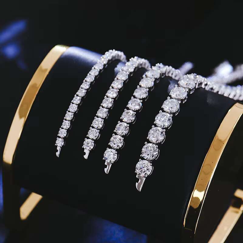 OACOCA Moissanite Tennis Bracelet 925 Sterling Silver GRA Moissanite Tennis Bracelet Tenis Bracelet Moissanite 2mm 3mm 4mm 5mm