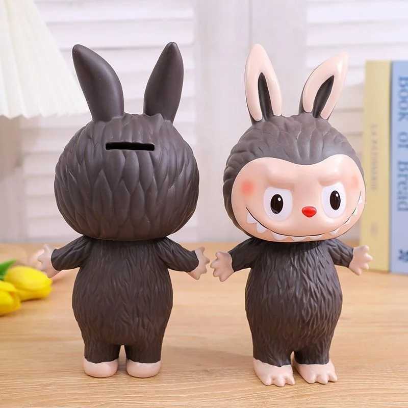 Hot Sale Labubu Figurine piggy bank Anime Peripheral Cute Detachable Desktop Ornament Toy Children Ideal as Birthday Gifts Z250613 Free shipping