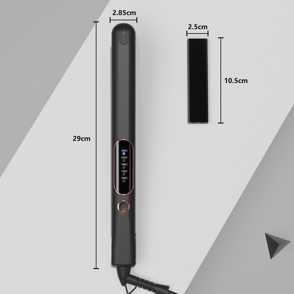 Hair Straightener 5-speed LED temperature control straightening iron 25mm curling straight dual-purpose straightening iron with locking key