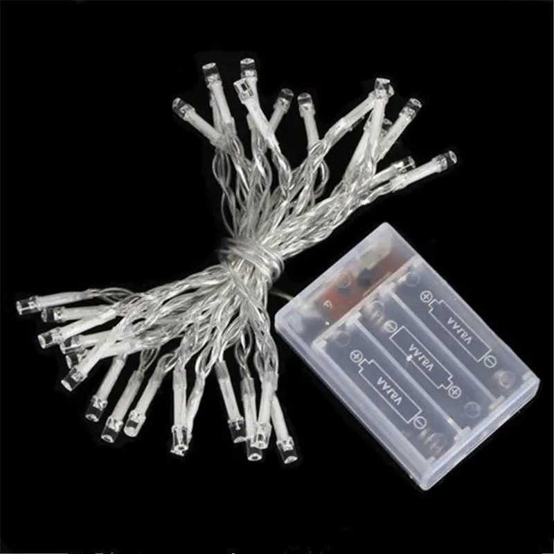 2M/3M/4M/5M/10M LED String Light 3xAA Battery Operated Fairy PVC String Light Party Christmas Wedding New Year Decoration XJ250612