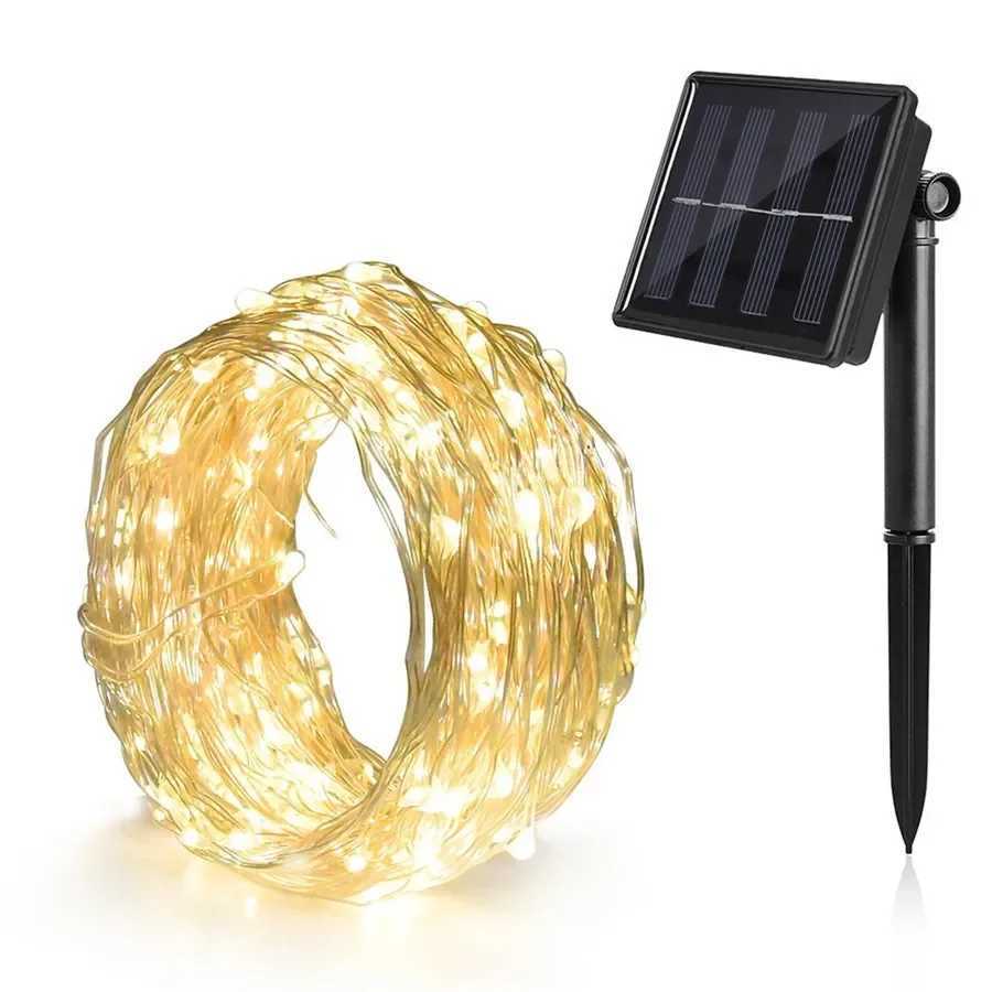 Solar LED Light Outdoor Waterproof Fairy Lights String Christmas Halloween Decoration Festoon Garden LED Lamp Party Supplies XJ250612