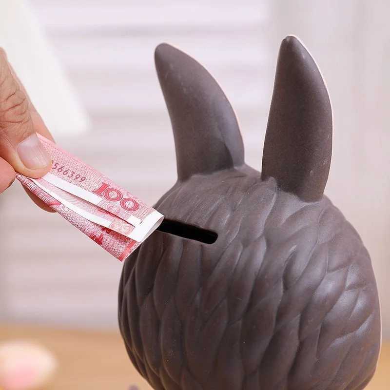 Hot Sale Labubu Figurine piggy bank Anime Peripheral Cute Detachable Desktop Ornament Toy Children Ideal as Birthday Gifts Z250613 Free shipping