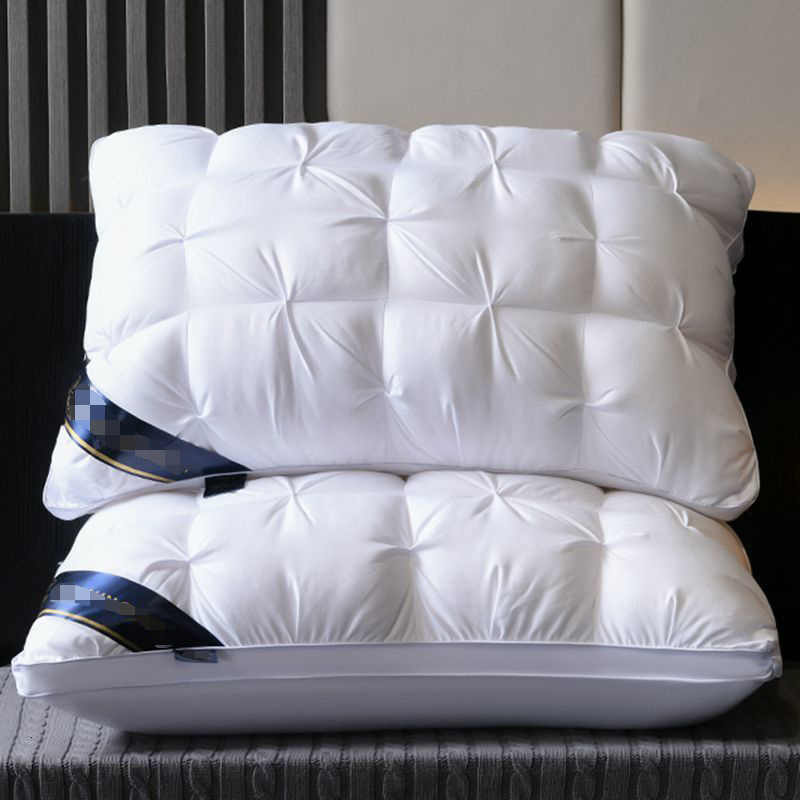 Five-Star Hotel Pillow 48x74cm Pillow Core Pair for Home Deep Sleep Neck Protection Pillow Non-Collapse High Pillow 241107