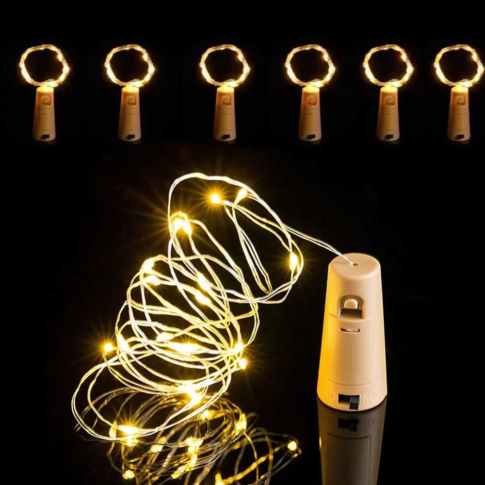 LED Wine Bottle Lights Copper Wire Cork String Lights waterproof Garland DIY Fairy Lights Bar Christmas Wedding Decoration XJ250612