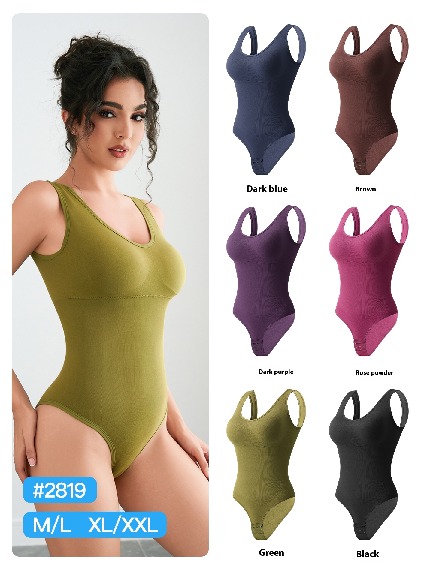 One-piece shapewear female belly button open gear buttock shaping sling underwear corset body corset