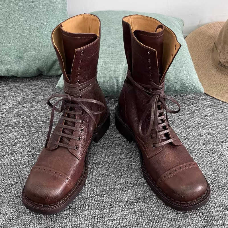Women's Martin Boots British Style Autumn New Short Barrel Women's Boots Vintage Short Boots Genuine Leather Women's Boots M250613