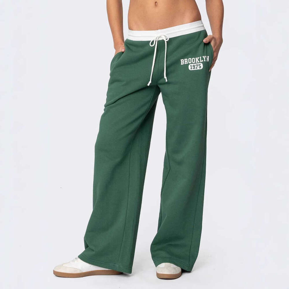 hoodie Women's Wear Ins Style Women's Solid Color Personality Street Y2k Loose Simple Casual Pants Sports Sweatpants jacket