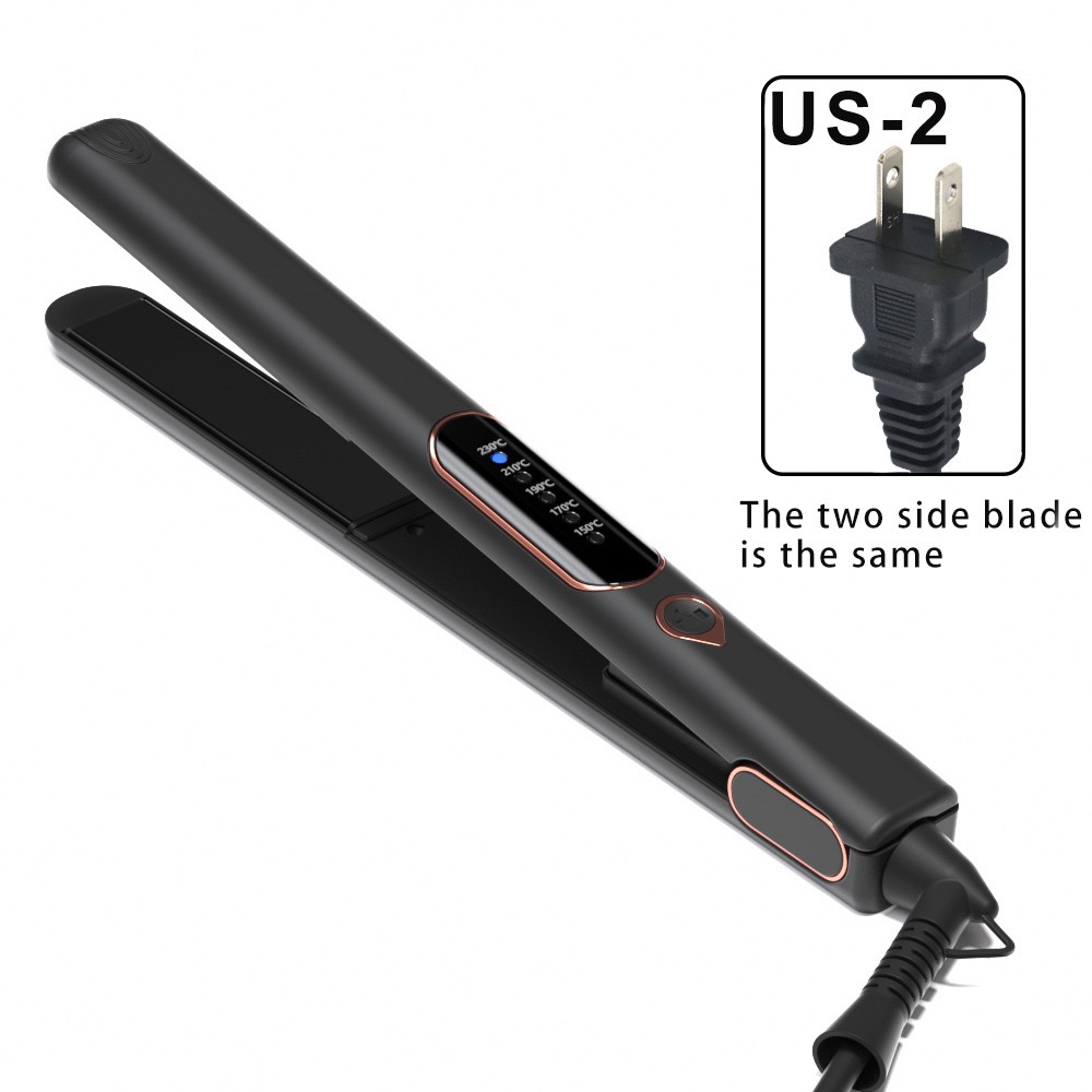Hair Straightener 5-speed LED temperature control straightening iron 25mm curling straight dual-purpose straightening iron with locking key