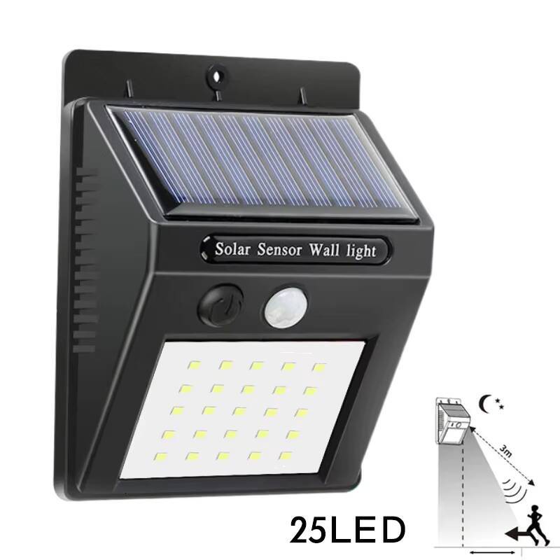 LED 25/30 LEDs Wireless Motion Sensor Light Waterproof Solar Outdoor Lights Garden Decoration Spotlights Wall Lamp tues
