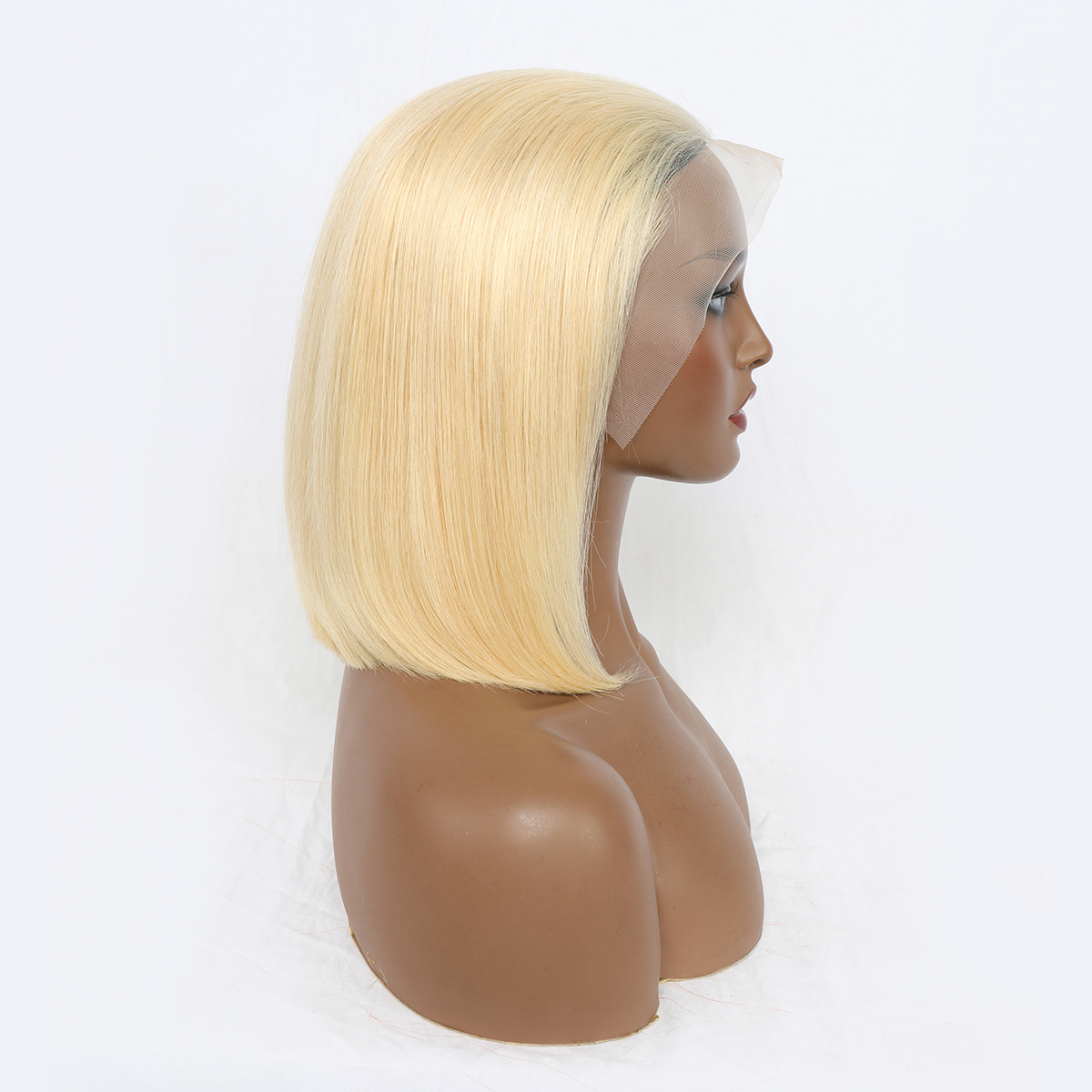 ViBESHiFT 10-16 Inch 12A Human Hair Bob Wigs 13x4 frontal wigs human hair Pixie cut hair with Natural Look 613 color