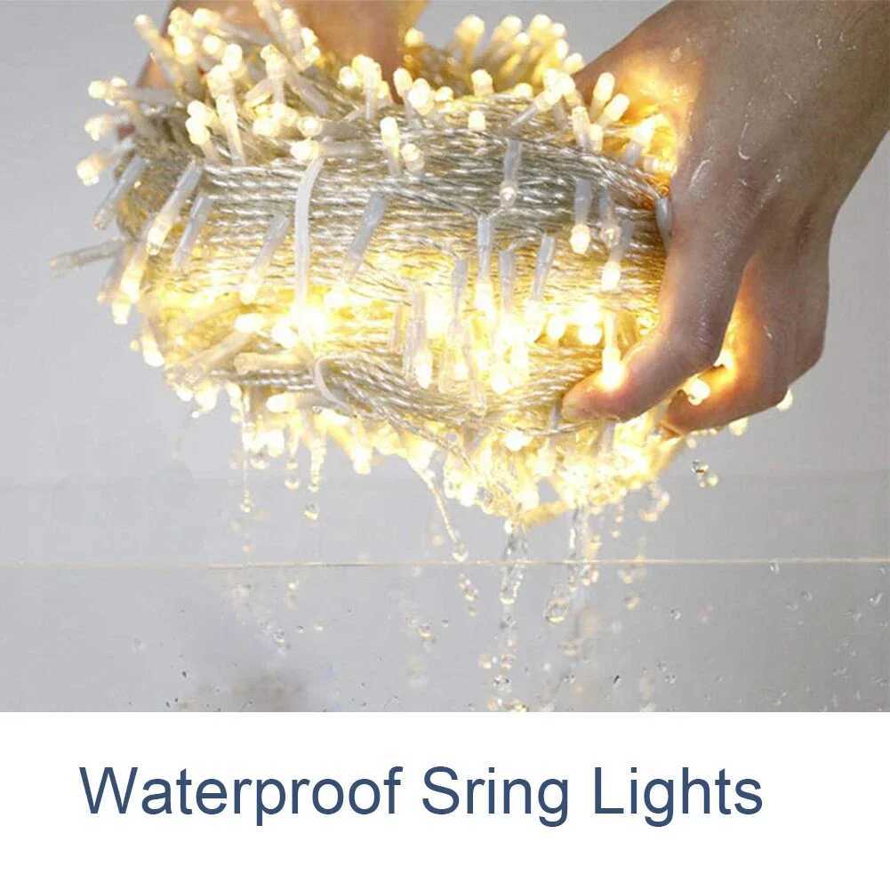 Christmas Decorations Lights 220V 10M 20M 30M 50M 100M 8 Modes For Wedding Party Holiday LED String Fairy Lights XJ250612