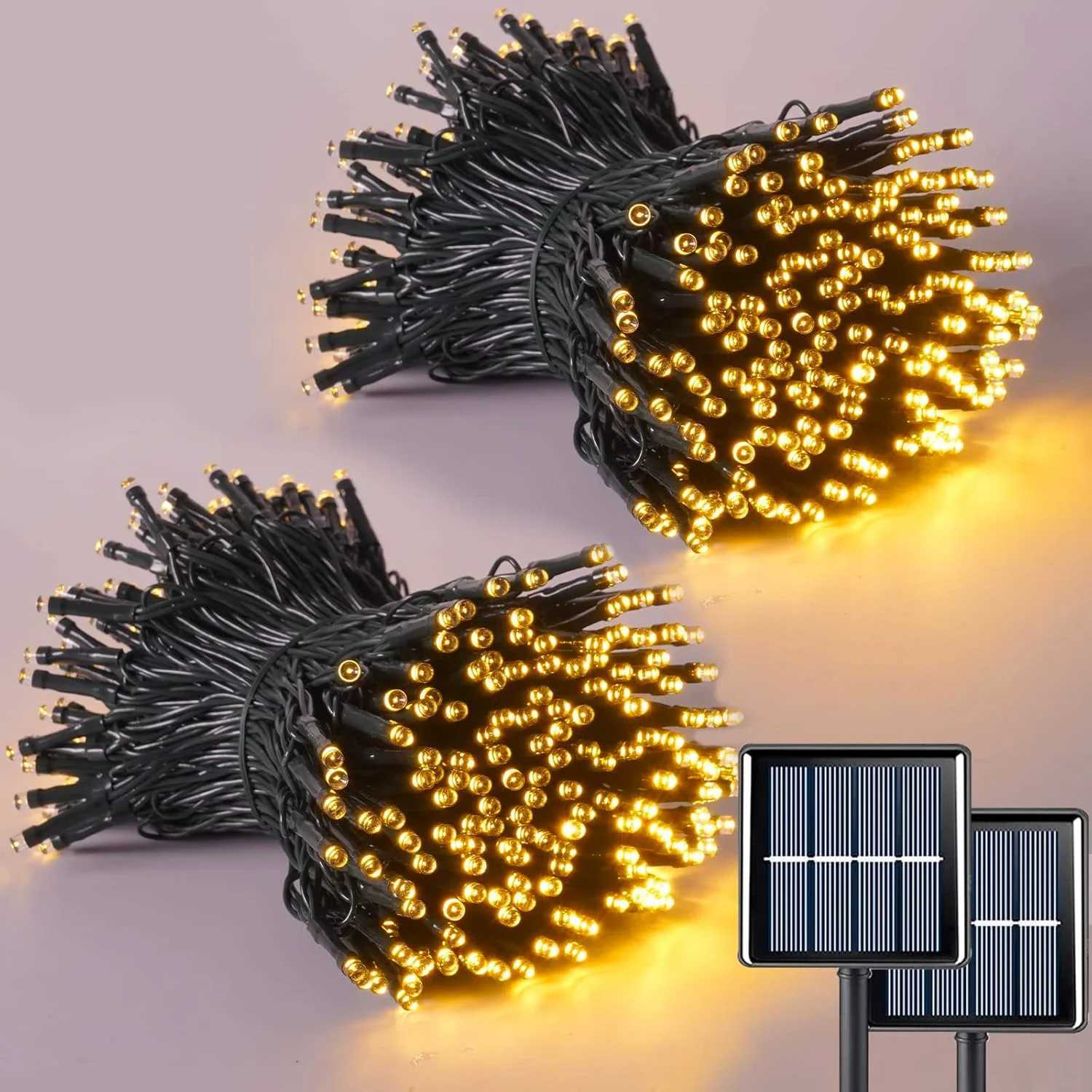 LED Solar Light String 8 Functions Outdoor Waterproof Lawn Starry Sky Christmas Garden Courtyard Decoration Atmosphere Lights XJ250612