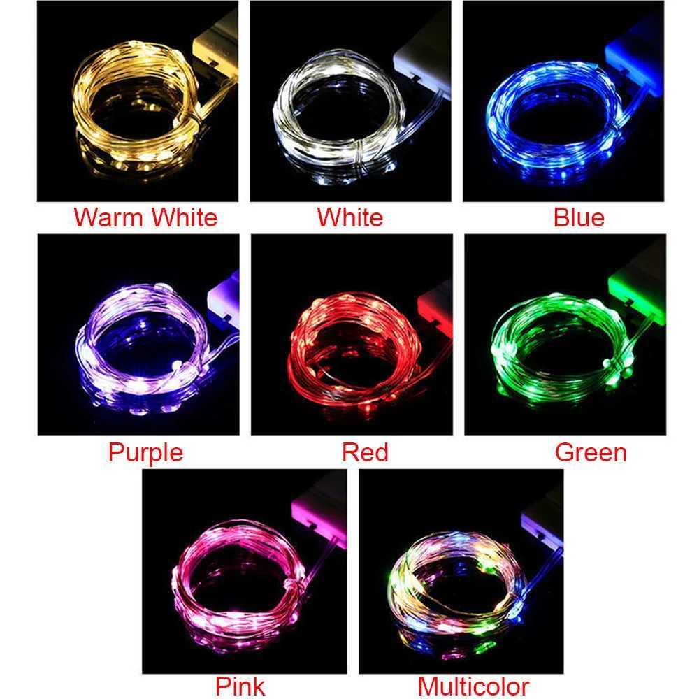 Waterproof Fairy Light Copper Wire LED String Lights Battery Powered 1M 2M 3M Garland Christmas Wedding Party Decoration Lamp XJ250612