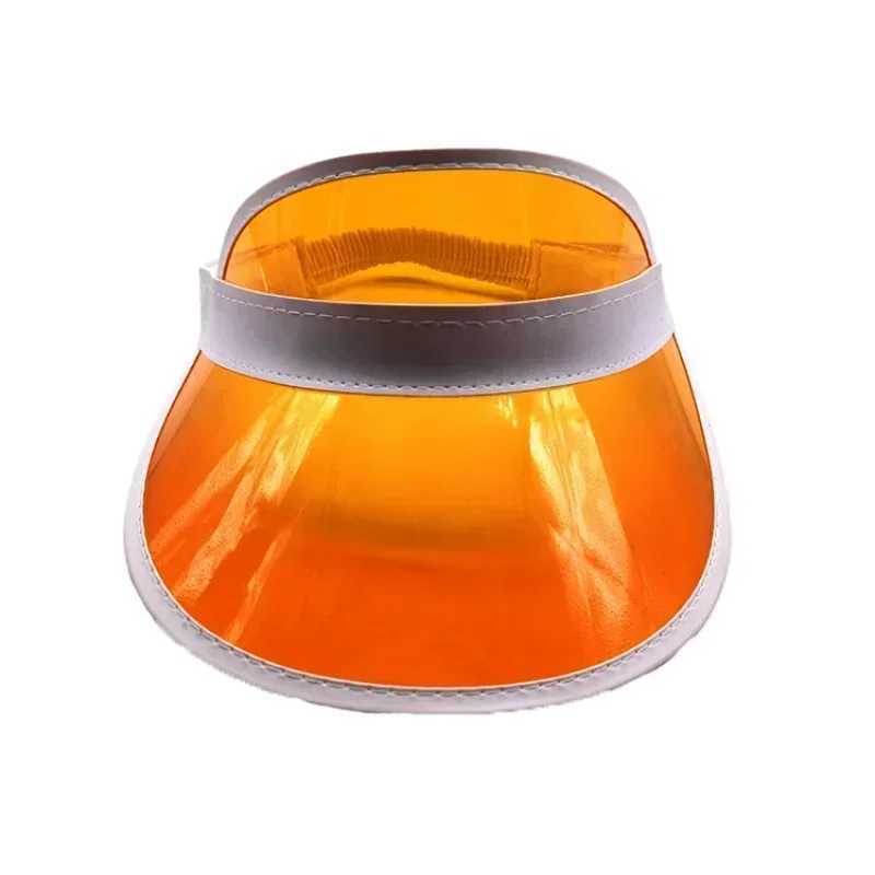 New Summer Women Men Sun Hat Candy Color Transparent Empty Top Plastic Sunshade Hat Visor Caps Bicycle Sun Hat Bicycle Cap Gift U250613