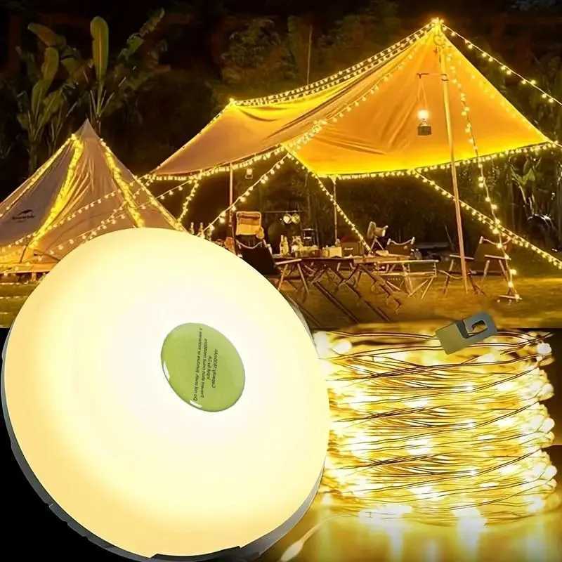 Camping Light String Warm Light USB Charging Outdoor Portable Camping Light with 5 Modes Durable Halloween Fairy Christmas Light XJ250612