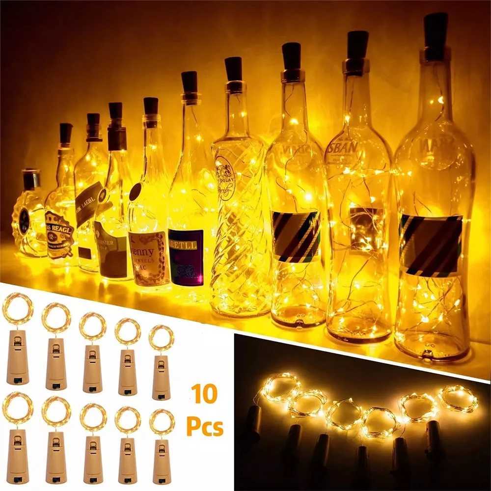 5 Pack Battery Powered Bottle String Lights Fairy Lights with Copper Wire Automatic Night Lights for Parties Wedding Decoration XJ250612