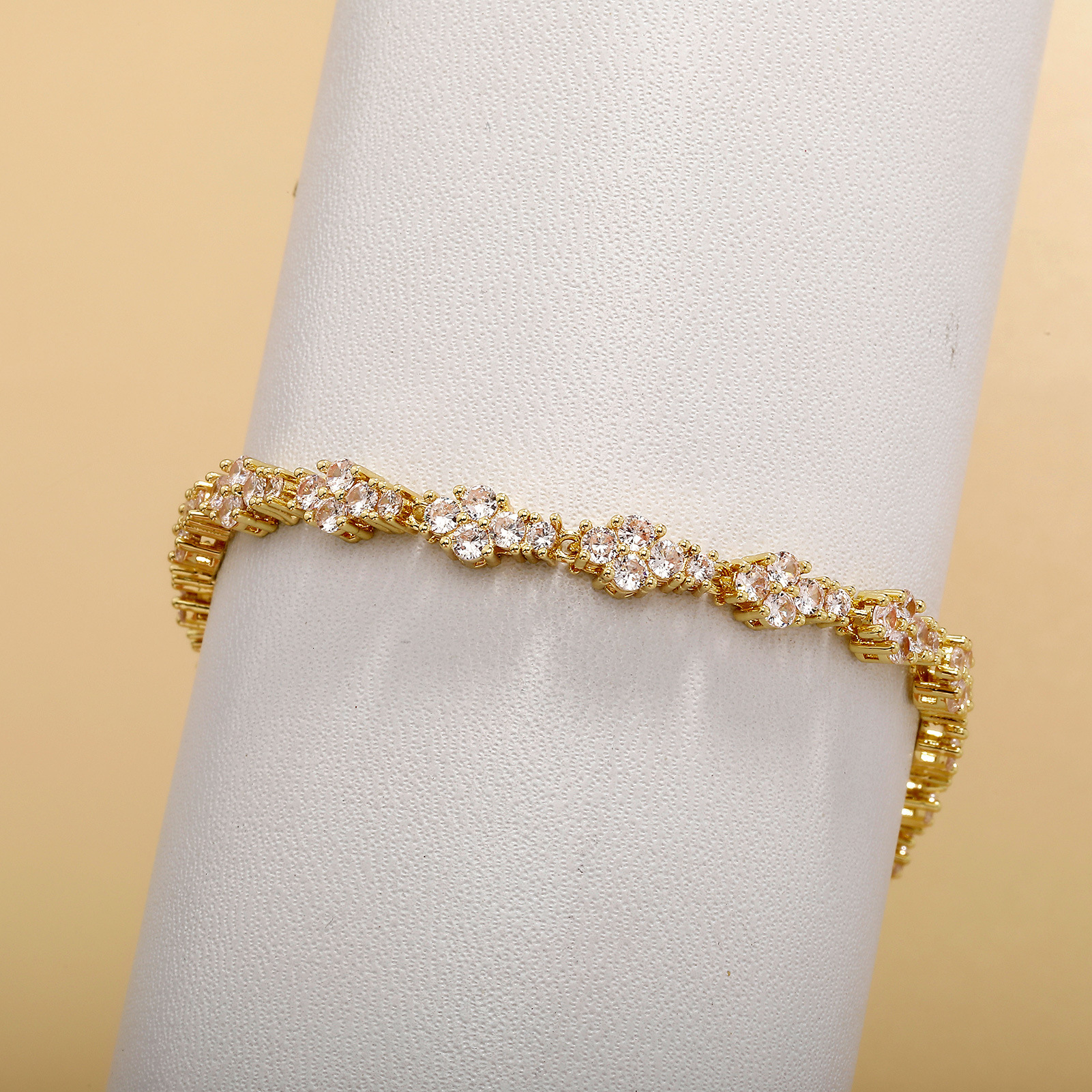5mm 7/9 Inch Pink Cz Stones Womens Bracelet Anklet Hip Hop Tennis cross Chain Foot Ankle Bracelets Spring Buckle Sparkly Cubic Zircon Diamond Jewelry 