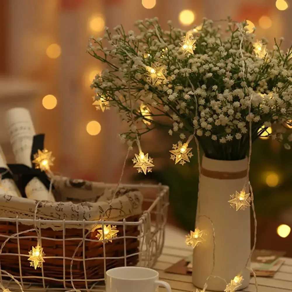 10/20 LED Star Light String Twinkle Garlands Battery Powered Christmas Lamp Holiday Party Wedding Decorative Fairy Lights XJ250612