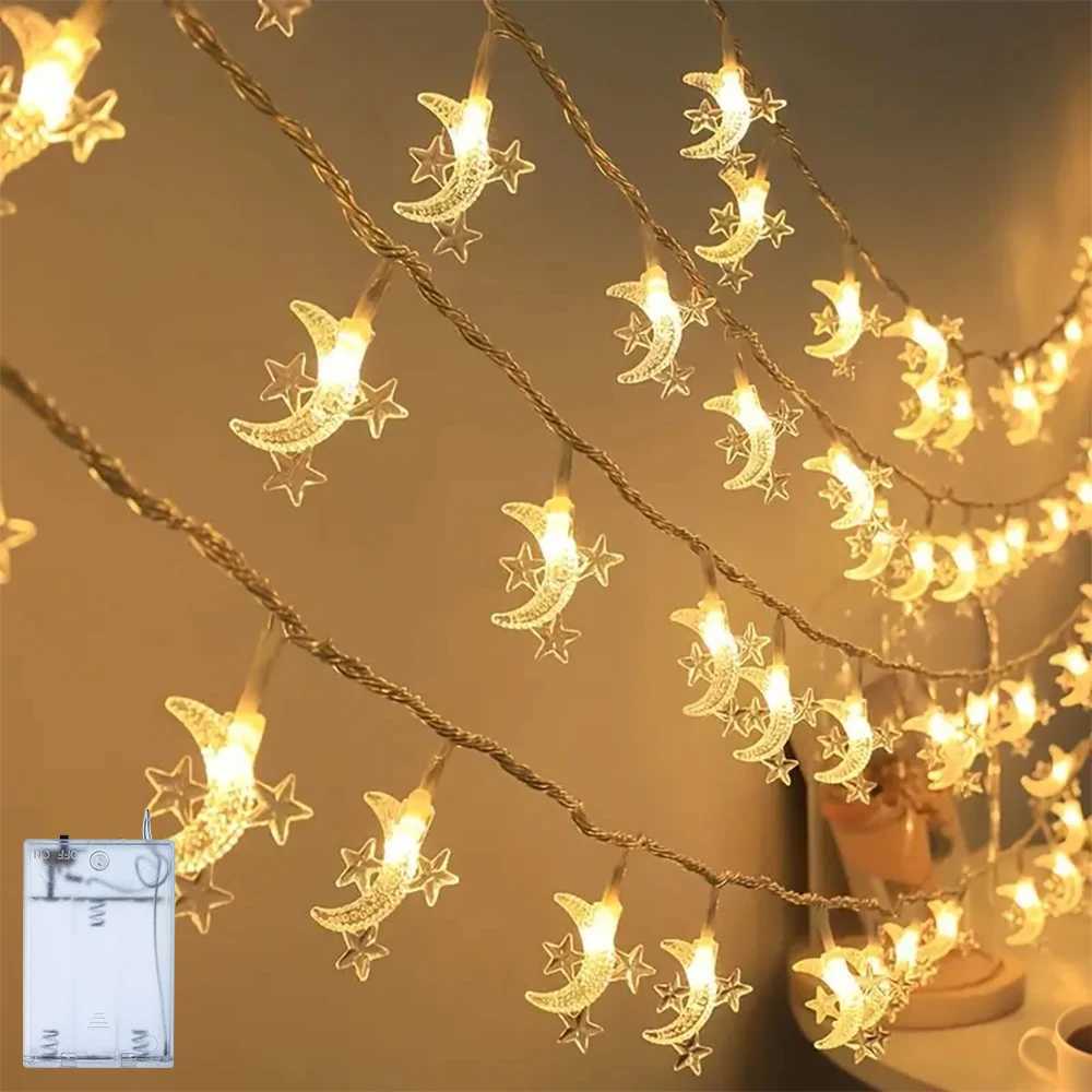 40/20/10 LED Moon String Lights Battery Operated for Patio Garden Wedding Garden Decoration Party Festival LightsXJ250612