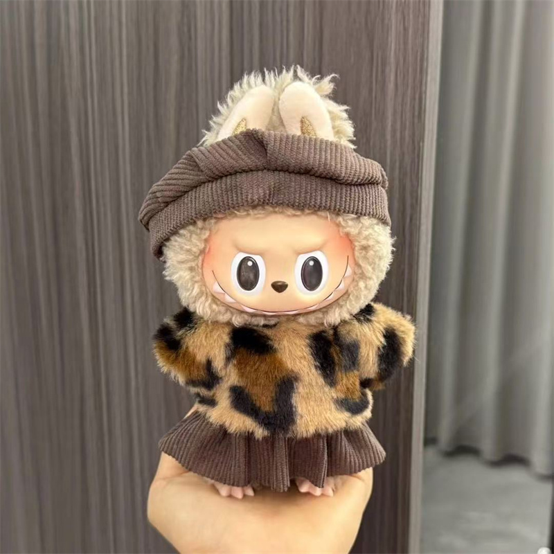 Multiple Styles Labubu Apparel Designer Plush Doll 17cm Fashion Trendy Dolls Hat Only Clothes Clothing Set Accessories