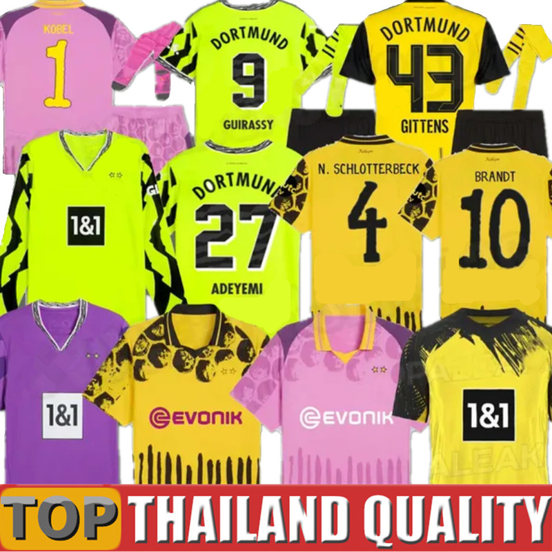 24 25 26 DORTMUND Soccer JerseyS Special 2024 2025 JOBE Guirassy Adeyemi REYNA BRANDT BELER Adeyemi GITTENS football shirts men kids kit home away third fans player
