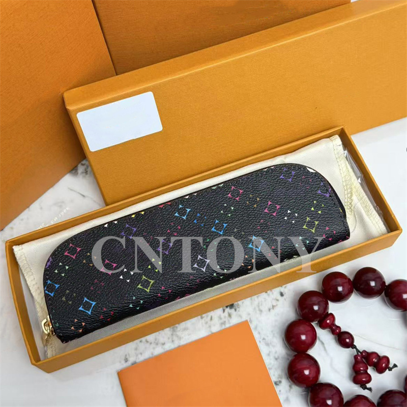 wholesale Vintage Leather Pencil Case School Office Stationery Bag Cowhide Fountain Pen Box Makeup Brush Pouch Holder