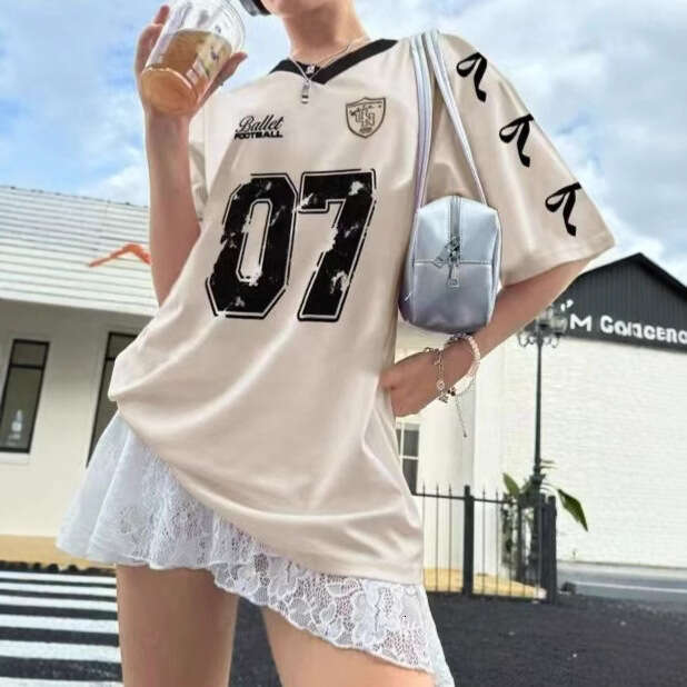 hoodie Women's Wear American Style Sports Casual Short Sleeve Shirt Quick-Dry Breathable Mesh Loose Letter Print Personality Streetwear T-Shirt j