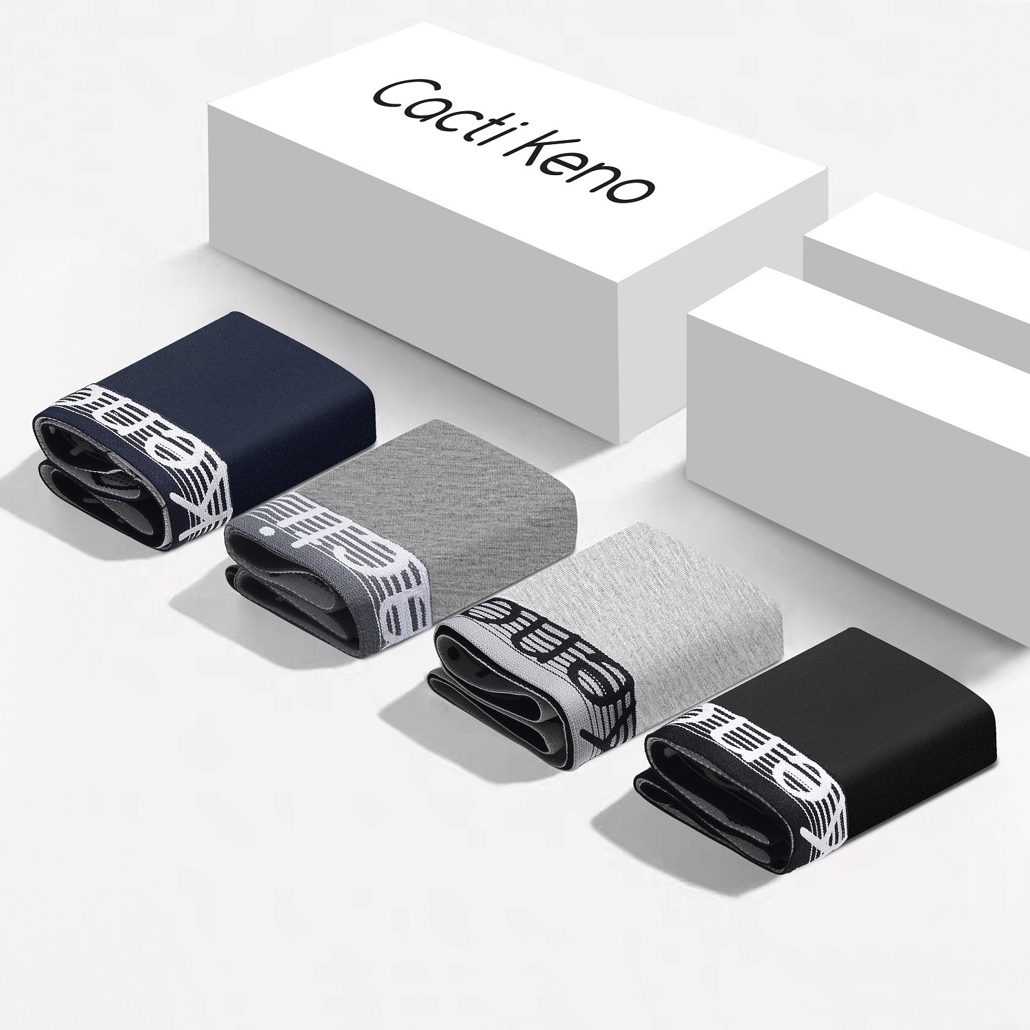 4PC Men's Mid Rise Cotton Briefs, Plus Size Solid Color Fashion Underwear Free Shipping