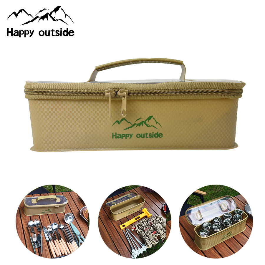 Compact Waterproof Travel Organizer - Foldable MULTI-FUNCTION Storage Bag for Toiletries/First-Aid/Camping Accessories (Sand Khaki)