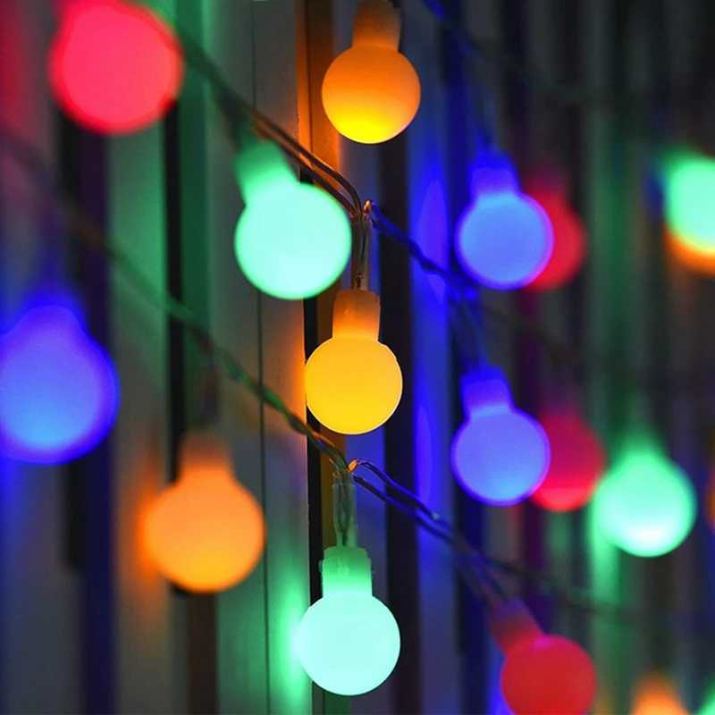 1Pack 10/20/40/80 LED Globe String Lights Battery/USB Operated Fairy Light Waterproof For Garden Christmas Wedding Party Decoration XJ250612