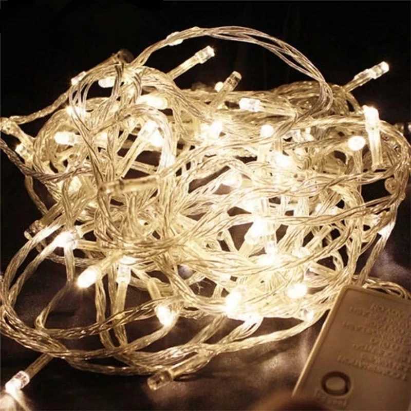 110V 220V 10M 100 LED String Garland Christmas Tree Chain Fairy Light Waterproof Home Garden Party Outdoor Holiday Decoration XJ250612