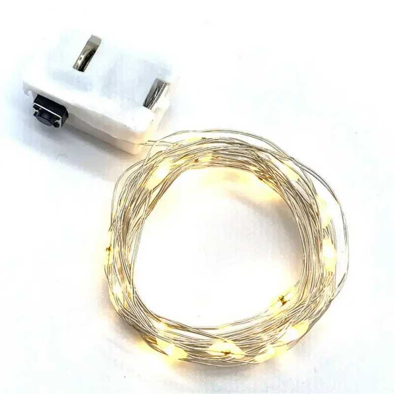 Copper Wire LED Fairy Lights Mini Garland 1m 2m AG13 Battery String Lights Christmas Tree New Year Wedding Party Gift DecorationXJ250612