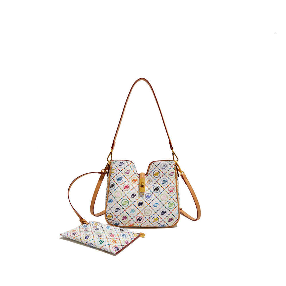 Women's Bags Designer Crossbody For Women Spring Summer New Dopamine Color Block Print Commuter Shoulder Underarm Bag