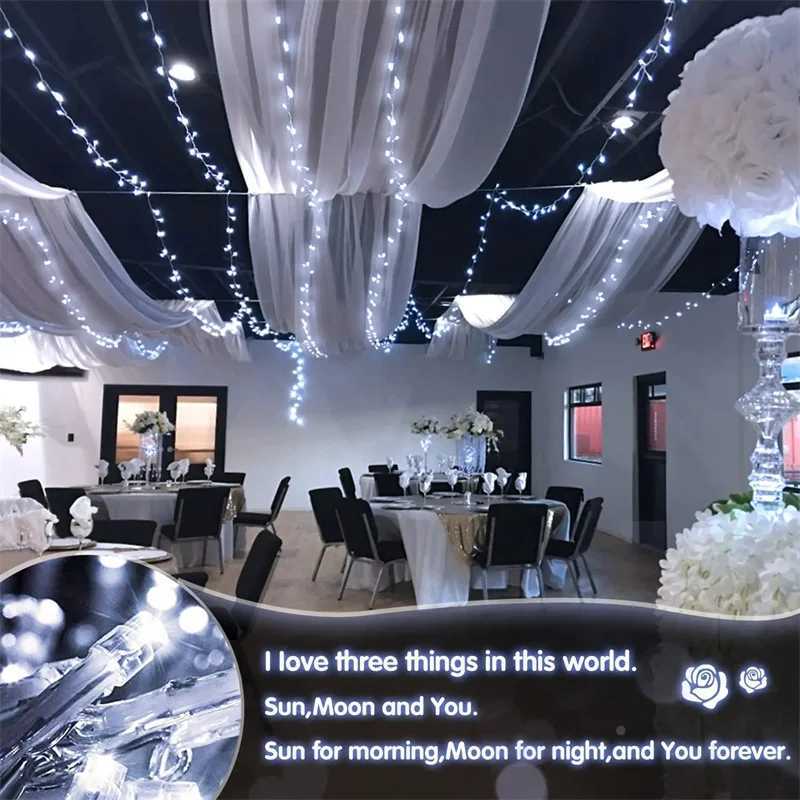 1/2/4/10M Outdoor Lights Garland LED Fairy Light Battery-operated Christmas Decorative Lights Party Wedding Garden Xmas Decor XJ250612