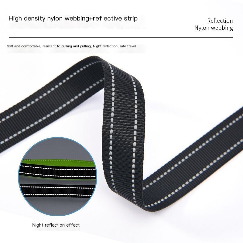 Dog Collar Designer Harness Pet Leash Safety Belt For Walking Large Dogs, Double Handle Rope, Bite-Resistant Medium Dog Chain Supplies