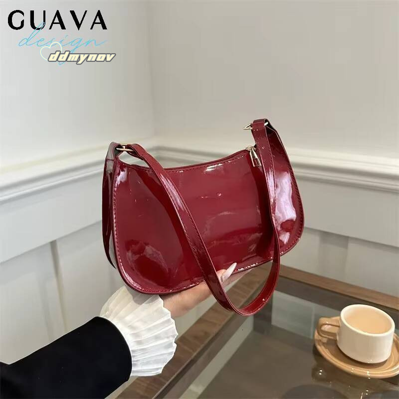 Retro Solid Color PU Leather Shoulder Underarm Bag Women's Fashion Handbags Casual Purses and Handbag Ladies Hand Bags ddmynov