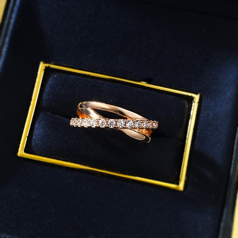 2025 Unique Ins Top Sell Wedding Rings Luxury Jewelry Real 100% 925 Sterling Silver Rose Designer Gold Fill Pave White Lab Moissanite Diamond Eternity