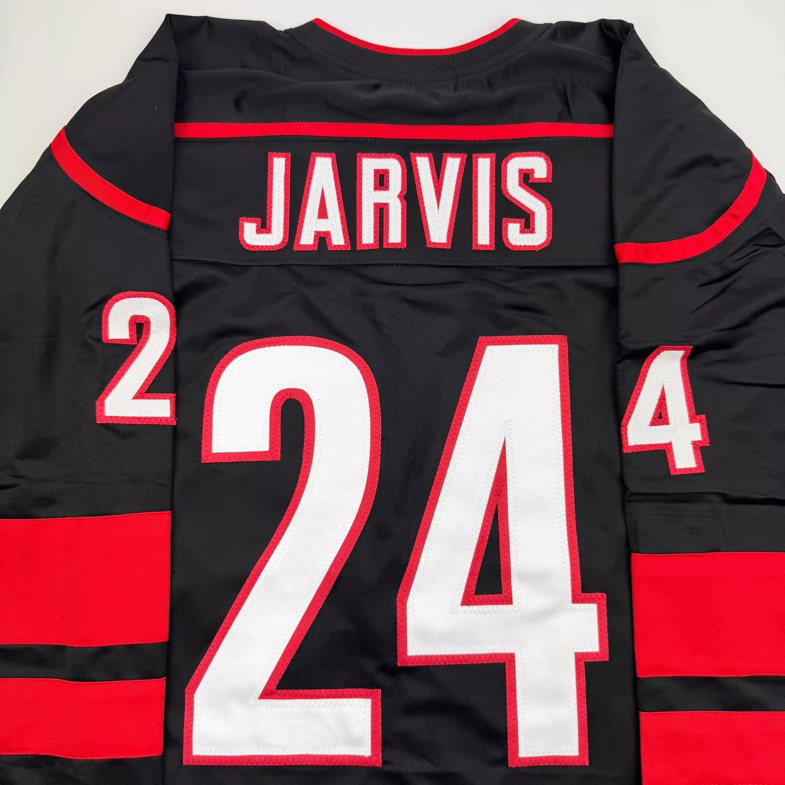 Custom Hockey Jersey Aho Jarvis Svechnikov Stankoven Slavin Staal Burns Andersen Jankowski Hall Embroidered Letter Number Any name any Number for Men Women Youth
