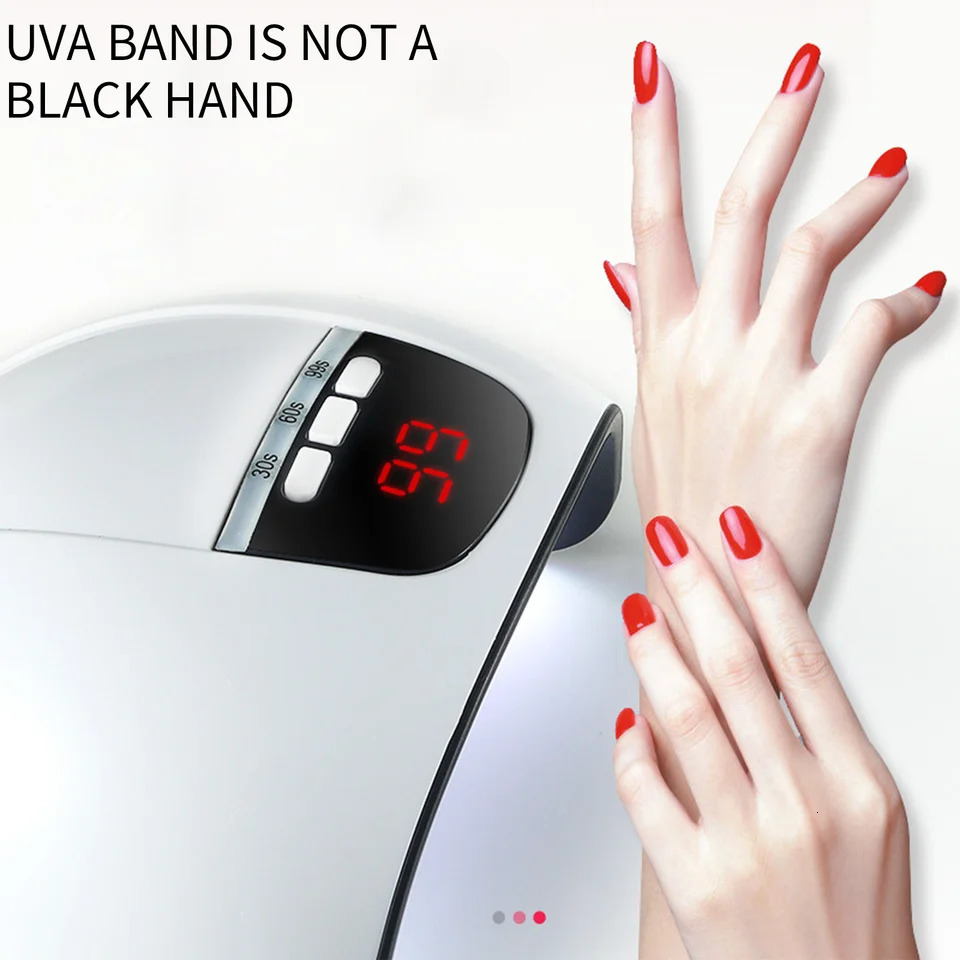 YIKOOLIN UV Lamp With 3 Timers And LED Display Perfect For Nail Polish Polishing And Drying - USB Interface For Convenient Use 250613