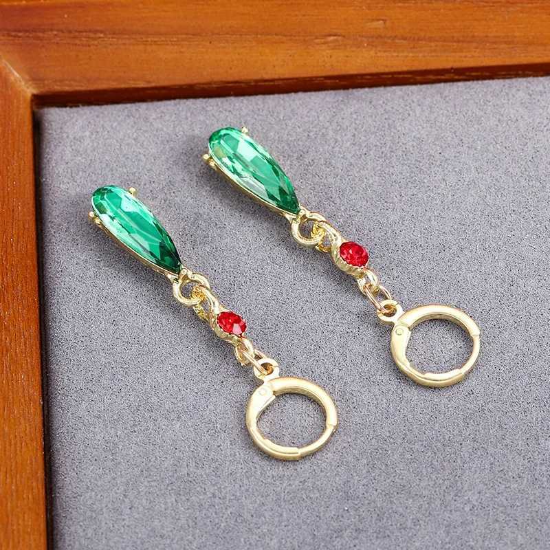 Fashion Elegant Earrings for Women Hayao Miyazaki Howls Moving Castle Red Beads Christmas Jewelry Gift V250613