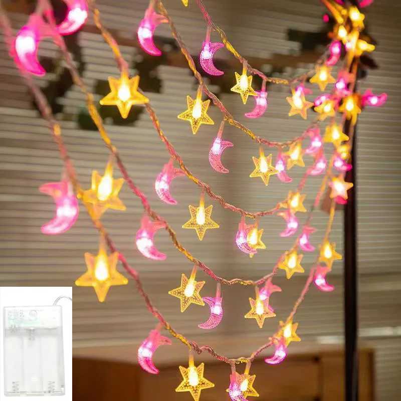 1.5M/3M LED Star Moon Colorful Light String Starry Sky Living Room Outdoor Courtyard Camping Trunk Decoration Atmosphere Light XJ250612