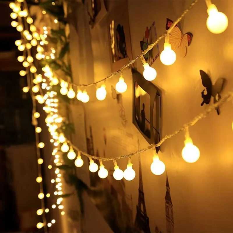 1Pack 10/20/40/80 LED Globe String Lights Battery/USB Operated Fairy Light Waterproof For Garden Christmas Wedding Party Decoration XJ250612