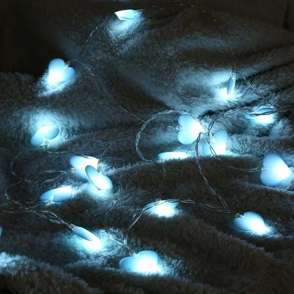 LED Heart Shape String Fairy Lights 3M Fairy Lights Christmas Decoration Garland For Valentines Day Living Room Decoration XJ250612