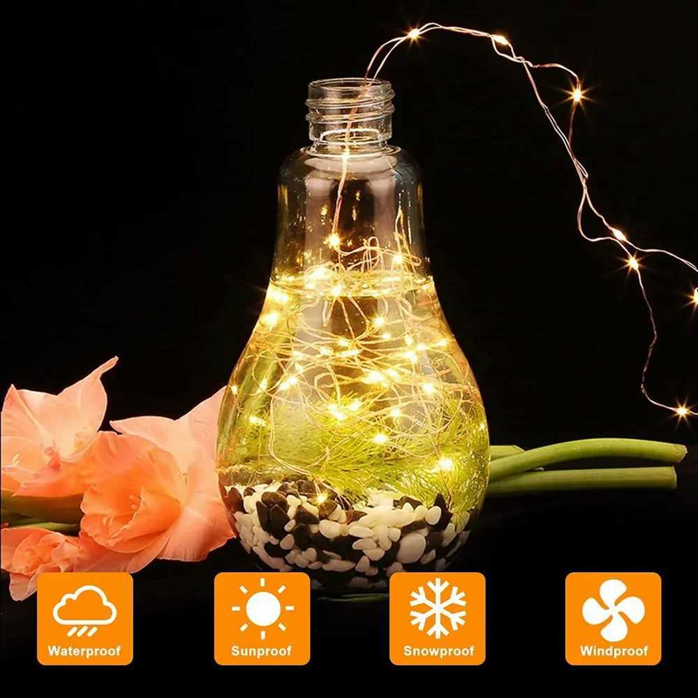 Solar Outdoor String Lights Fairy Garden Decor Party LED Lights Waterproof Lamp XJ250612