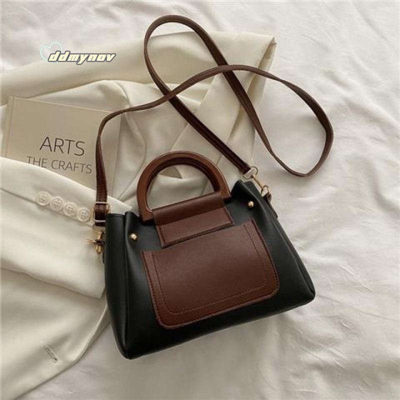 Color-Block for Women 2025 New Fashion Small Square Niche Versatile Ins Style Shoulder Handbag Crossbody Bag ddmynov