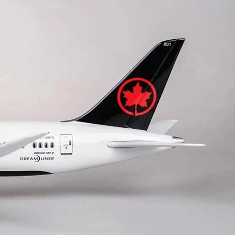 Toy Sale 1/130 Scale 43cm Airplane 787 B787 Toy Aircraft Canada Airlines Model W Light Wheel Diecast Plastic Resin Plane Toys L250612