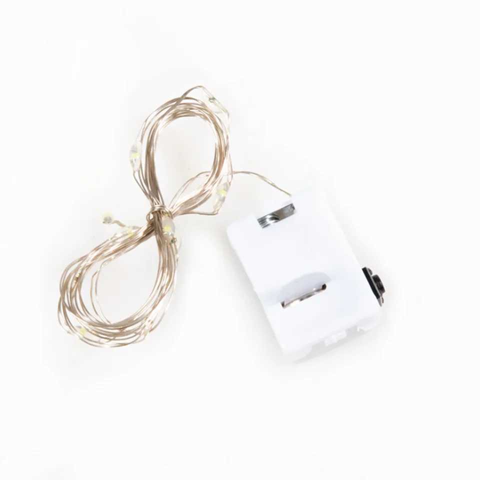 5Pcs Smart Flashing Restaurant Fast And Slow Lights With 3* Button Battery Decoration LED String Lights Christmas Wedding Party XJ250612