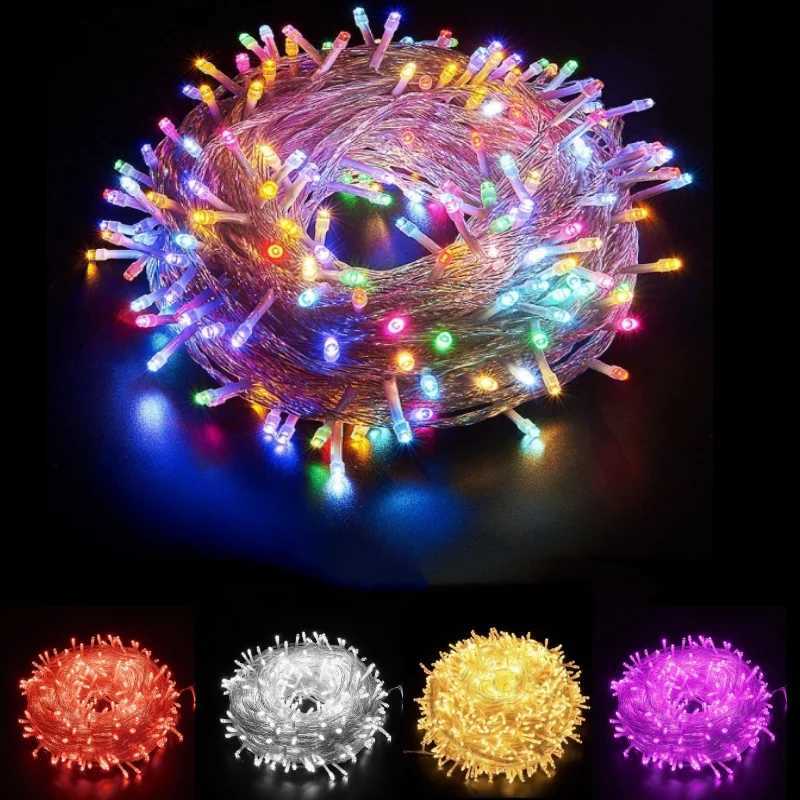 10M 100LEDs LED String Light AC 220V 110V Festoon Lamps Waterproof Outdoor Garland Party Holiday Christmas Wedding Decoration XJ250612