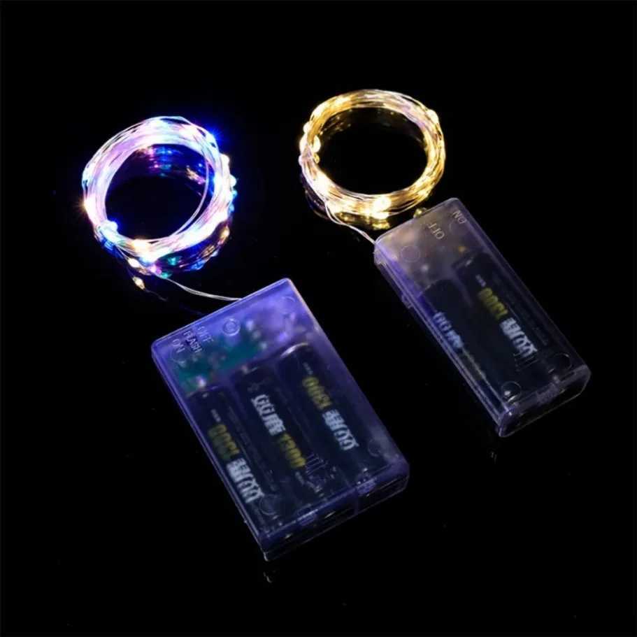 1M 2M 5M 10M 20M Copper Wire LED Battery Box String Lights Holiday Lighting Fairy Lights For Christmas Wedding Party Decoration XJ250612