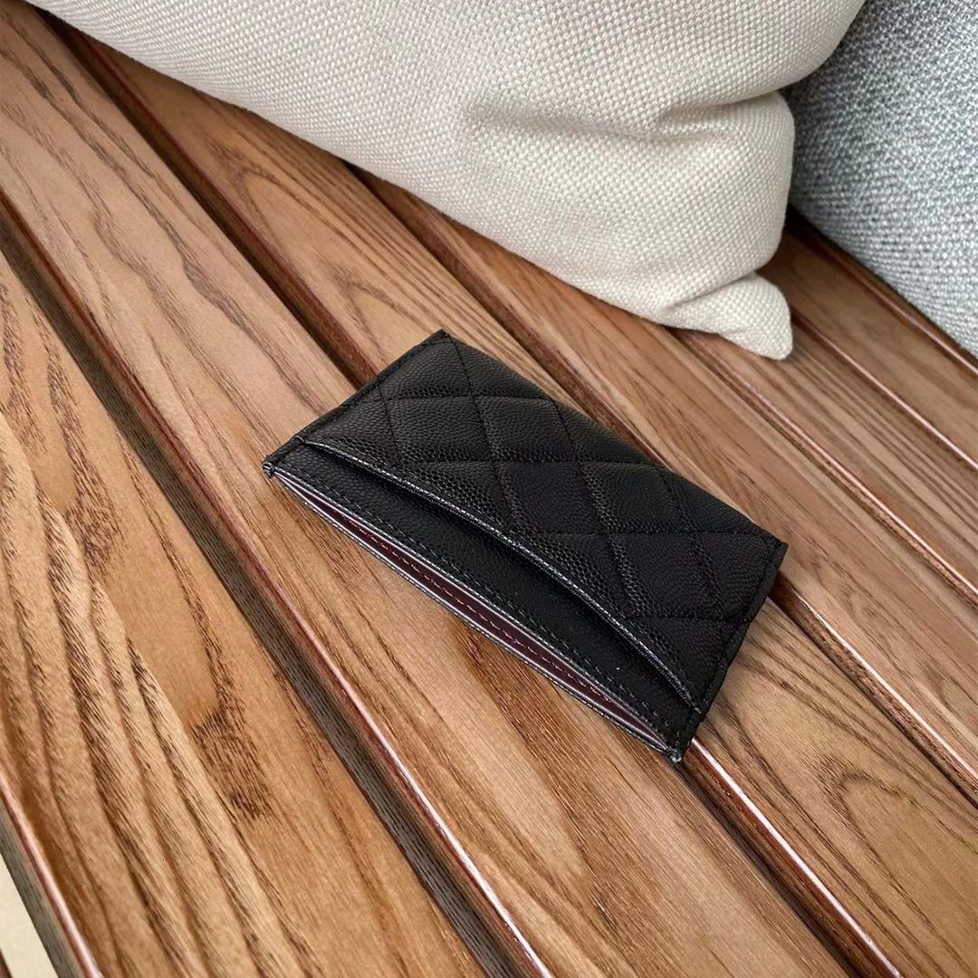 Designer Purses Luxury C fashion women card holder classic lady pattern caviar gold hardware small mini black small hardware wallet Pebble leather with box PRPU